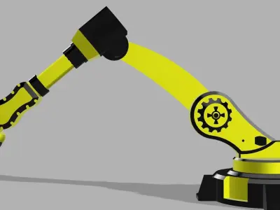 An industrial robot 3D print model