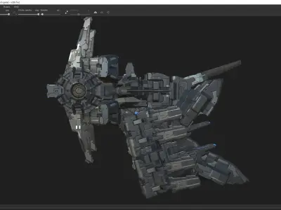 scifi-model-x285 spaceship 3D model