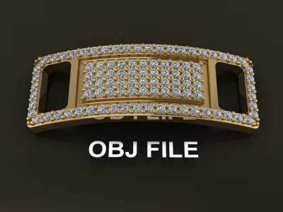 Lace Lock Clip Full Diamond Tag 3D print model