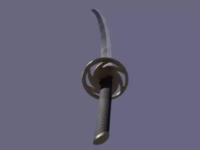Katana Low-poly 3D model 3