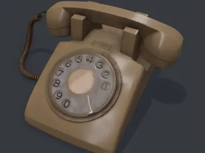 vintage phone Pbr 3D model
