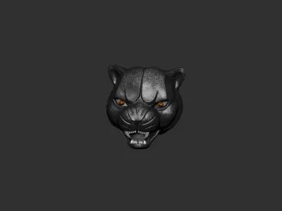 Tiger face wall mounted 3D model
