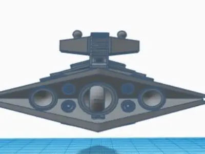 star destroyer keychain 3D print model