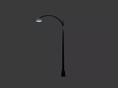 3D City Street Light  Stylized Low Poly Free low-poly 3D model