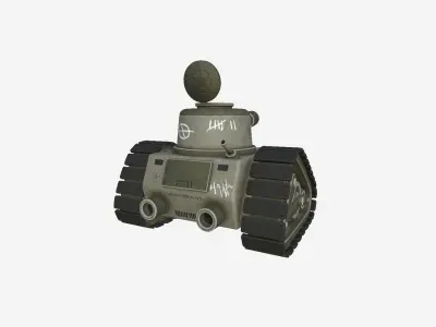 War Tank Cartoon A12 Peacemaker - Military Vehicle Low-poly 3D model