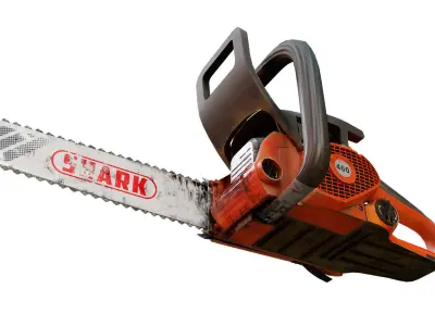 Chainsaw old grungy 3d model 3D model
