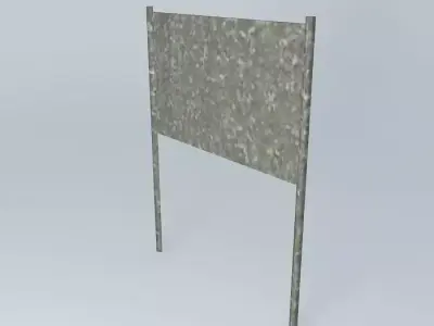 Unmarked Holes Danger Sign Free 3D model purchase