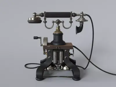 Antique Telephone - SubD Asset for Films and Games 3D model