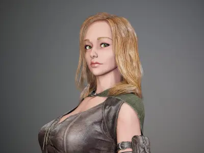 Female Rogue - Game Ready Low-poly 3D model Low-poly 3D model