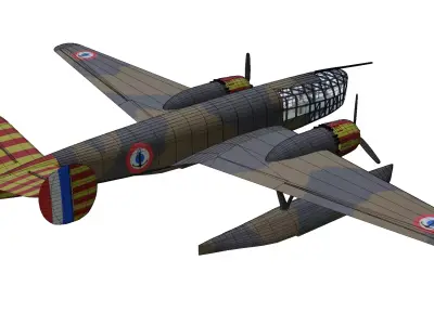 Liore et Olivier LeO H-47 Low-poly 3D model