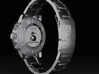 3d watch tissot seastar 1000 chronograph 3D model