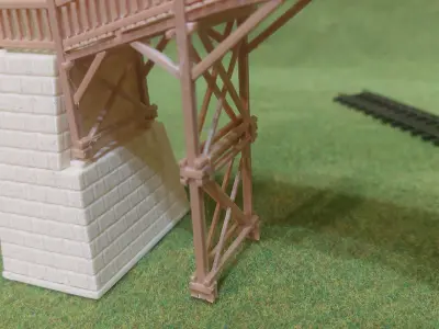 Wooden arched footbridge 1-87 FDM 3D print model