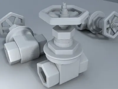 gate valve 3D model