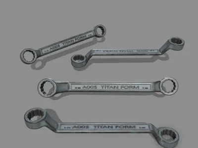 wrench Low-poly 3D model 11