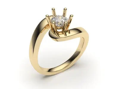 solitaire with ring sizes  8 part S127 3D print model