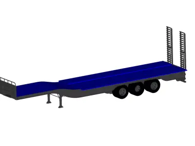 Truck trailer  3D model V1