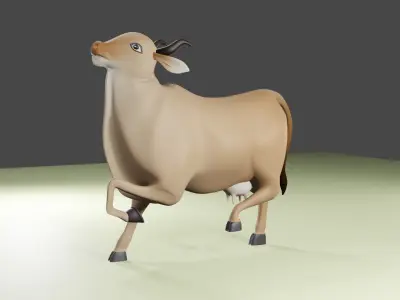 Indian cow 3d model 3D model