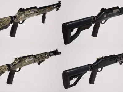 Shotgun Collection 3D Model Pack