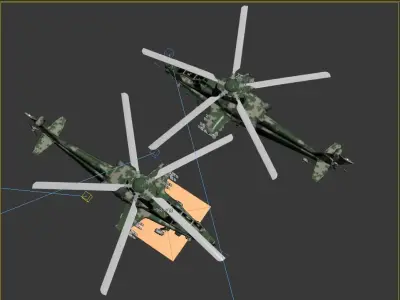  Chinese armed helicopter  3D model