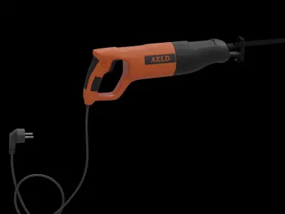 Reciprocating Saw Low-poly 3D model