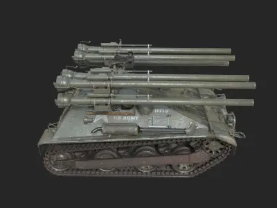 Vietnam War USMC Rifle Multiple 106 mm Self-propelled M50 Ontos Low-poly 3D model