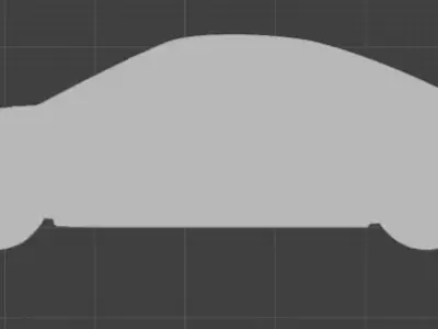 NSX NA1 Silhouette Keychain- 3D Printable Model 3D print model
