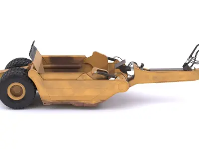 Mobile Track Solutions MT-33 Tractor-Towed Scraper 3D model