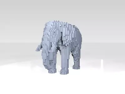 Elephant Voxel 3D model