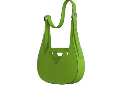 Yellowish green Leather Shoulder Bag 3D model