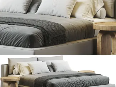 RH Cloud Platform Bed 3D model