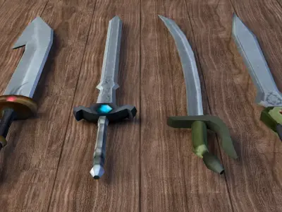 Sword Pack Low-poly 3D model purchase