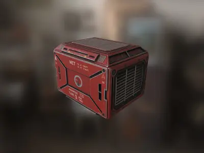 PBR Sci - fi case Low-poly 3D model