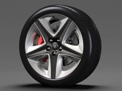 Toyota Prius 2017 wheel 3D model