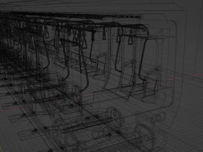 Japanese subway train 3D model