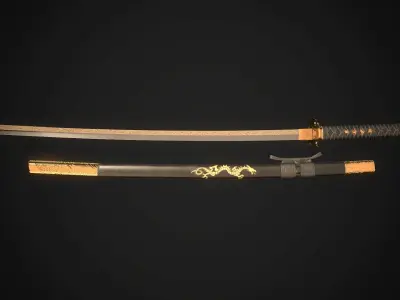 Katana 05 Low-poly 3D model