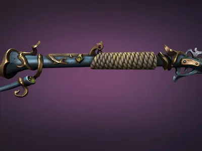 Marine musket Low-poly 3D model