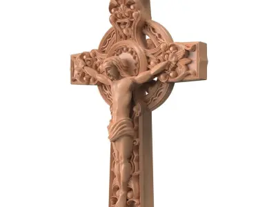 Amulet Necklace Crucifix Jesu Christ Religious for 3d  Casting  3D print model