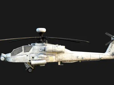 Boeing AH-64 Apache High Detail Attack Helicopter  3D model