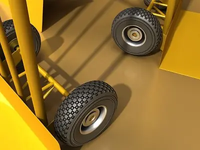 Hand Truck High Res Textures 3D model