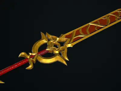 Stylized Sword Low-poly 3D model