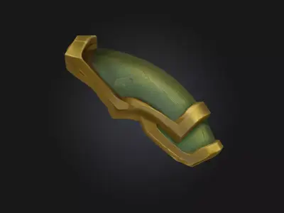 Emerald Shield  A Gleaming Relic of Protection 3D model