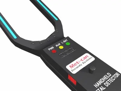 Handheld Metal Detector Low Poly  Low-poly 3D model