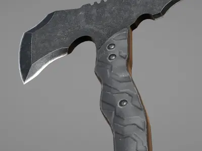 Tactical Axe - Game Model - Five Types Of Textures  Low-poly 3D model
