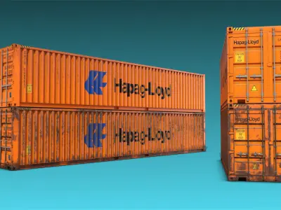 Shipping Container 04 Low-poly 3D model