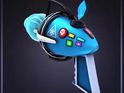 Concept Ice Gun Game Ready  3D model