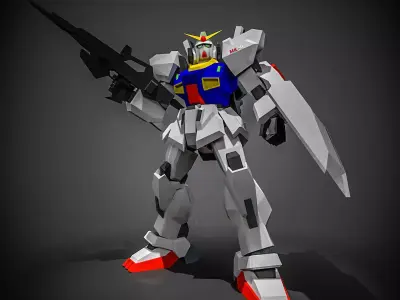 Gundam MKII Low-poly 3D model