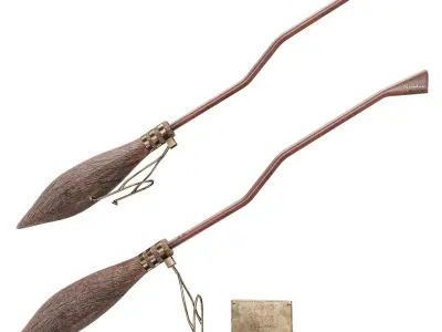  Nimbus 2000 Flying broom Low-poly 3D model