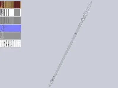 Draconic spear Low-poly 3D model