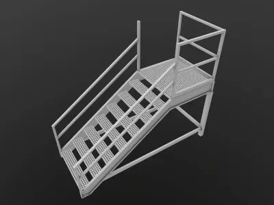 Stair 3d Model metal ladder 3D model