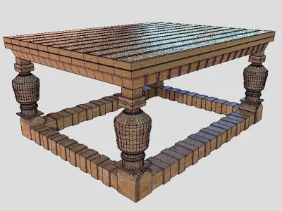 Antique Table 3D model buy